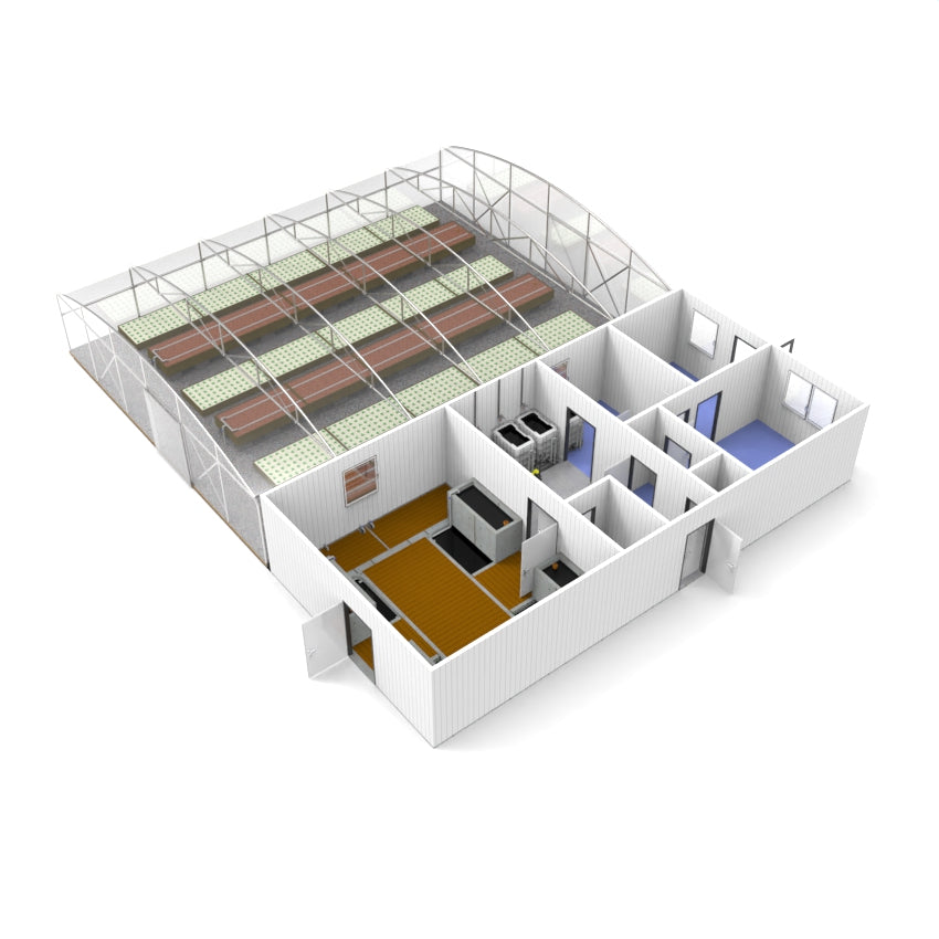 Commercial aquaponics production system